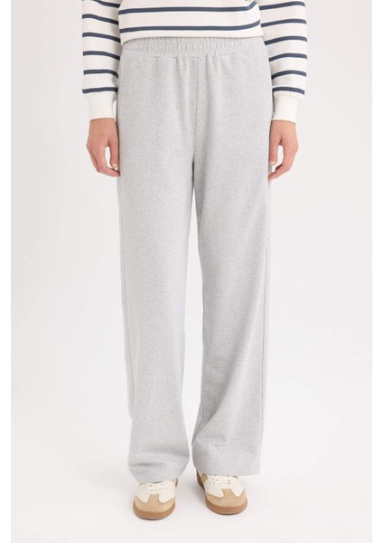 Straight Fit Cepli Beli Lastikli Eşofman Altı E6350AX25SP