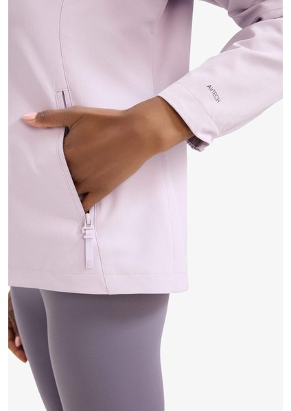 Fit Su İtici Regular Fit Kapüşonlu Fermuarlı Mevsimlik Baharlık Yağmurluk C4952AX25AU