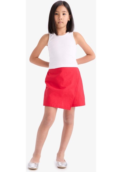 Kız Çocuk Pamuklu Şort Etek E6498A825HS