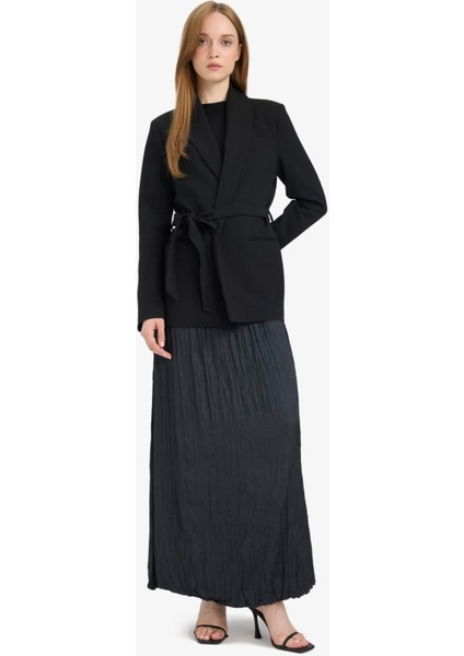 A Kesim Saten Maxi Etek D2139AX25SP