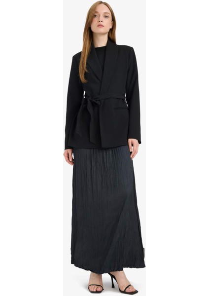 A Kesim Saten Maxi Etek D2139AX25SP