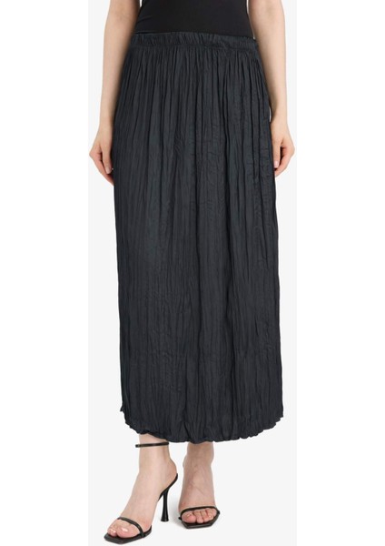 A Kesim Saten Maxi Etek D2139AX25SP