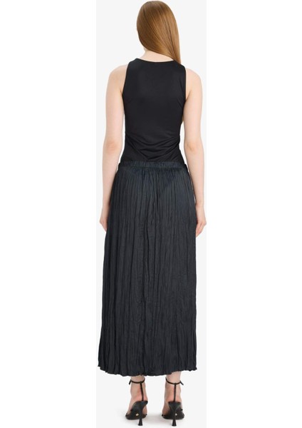 A Kesim Saten Maxi Etek D2139AX25SP