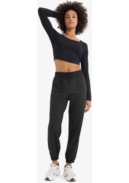 Fit Standart Fit Çift Cepli Paçası Lastikli Standart Boy Sporcu İnce Eşofman Altı A4557AX25SP