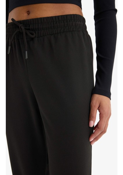 Fit Standart Fit Çift Cepli Paçası Lastikli Standart Boy Sporcu İnce Eşofman Altı A4557AX25SP