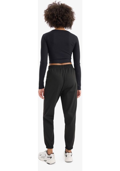 Fit Standart Fit Çift Cepli Paçası Lastikli Standart Boy Sporcu İnce Eşofman Altı A4557AX25SP