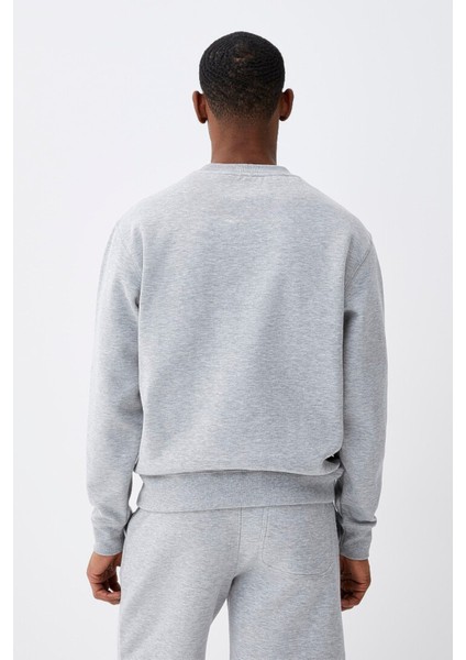 Erkek Bisiklet Yaka Rahat Kalıp 3 Iplik Içi Polarlı Kalın Sweatshirt SPR25SW36 fiyatları