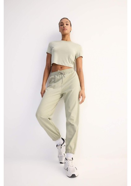 Fit Standart Fit Çift Cepli Paçası Lastikli Standart Boy Sporcu İnce Eşofman Altı