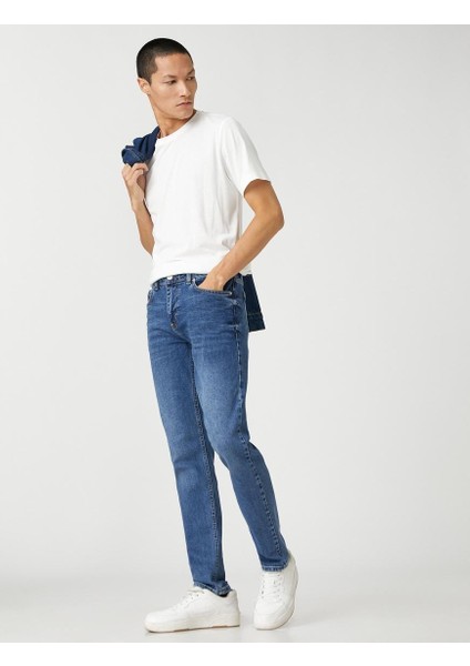 Erkek Jean Pantolon 6WAM40067ND Orta Indigo