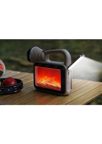 Güneş Enerjili Şömineli Çok Fonksiyonlu Çift Işık Kaynağı USB Şarjlı Solar El Feneri ( Lisinya ) modelleri