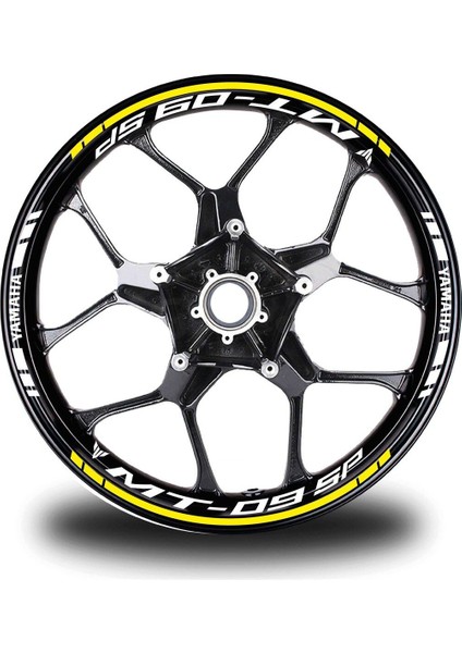 Sarı Yamaha mt 09 Sp Takım Jant Sticker Etiket
