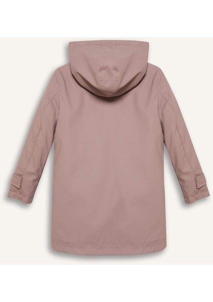 Kız Çocuk Su Geçirmez Kapüşonlu Fermuarlı Yağmurluk C5229A825AU