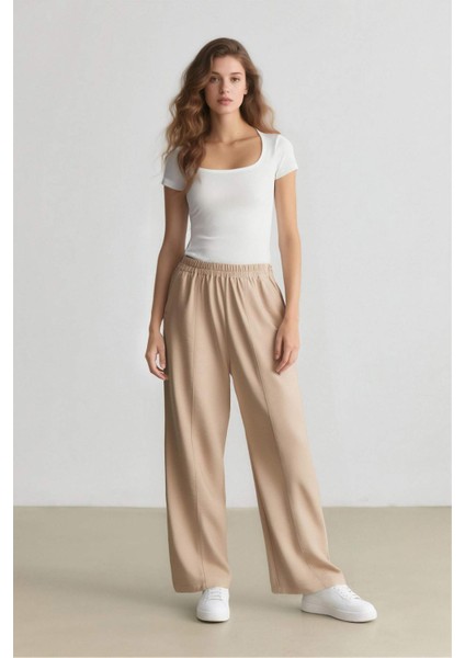Esnek Belli Basic Düz Harem Pantolon E4359AX25SP