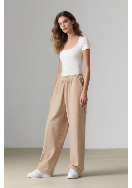 Esnek Belli Basic Düz Harem Pantolon E4359AX25SP