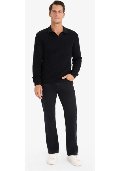 Standart Fit Polo Yaka Triko Kazak E6752AX24WN