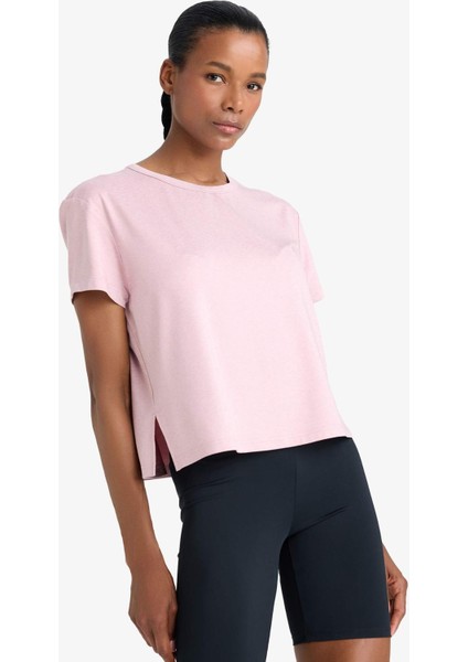 Fit Bisiklet Yaka Sporcu Kısa Kollu Tişört E2540AX25SM