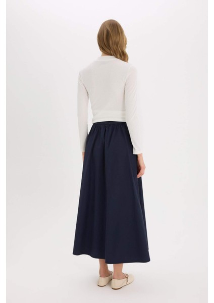 A Kesim Basic Düz Poplin Maxi Tesettür Etek E4369AX25SP