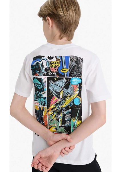 Erkek Çocuk Star Wars Bisiklet Yaka Kısa Kollu Tişört E4825A825SM