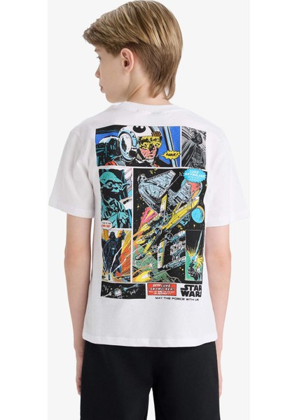 Erkek Çocuk Star Wars Bisiklet Yaka Kısa Kollu Tişört E4825A825SM