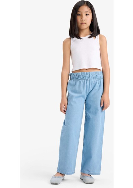 Kız Çocuk Wide Leg Jean Pantolon E6689A825SM