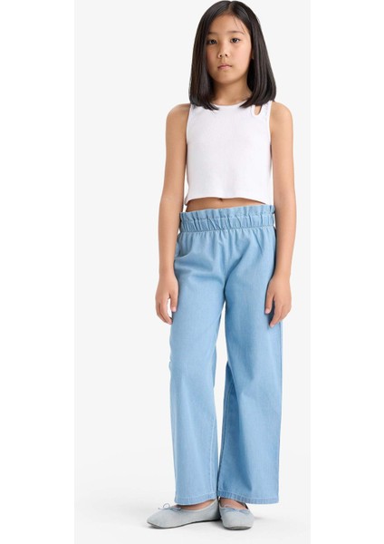 Kız Çocuk Wide Leg Jean Pantolon E6689A825SM