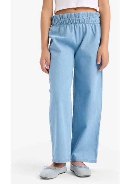 Kız Çocuk Wide Leg Jean Pantolon E6689A825SM