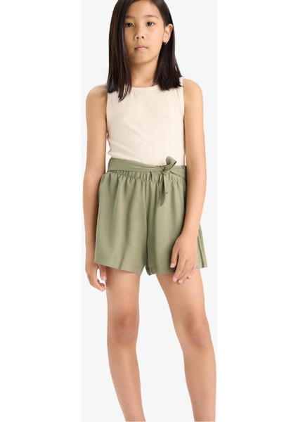 Kız Çocuk Beli Lastikli Şort E6691A825HS