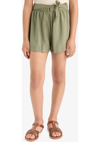 Kız Çocuk Beli Lastikli Şort E6691A825HS