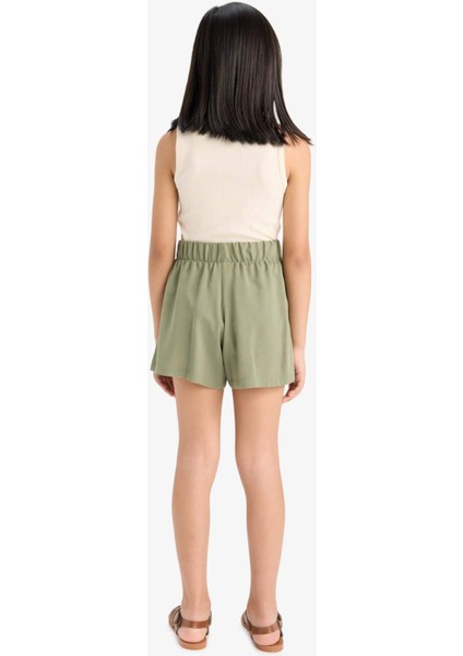 Kız Çocuk Beli Lastikli Şort E6691A825HS