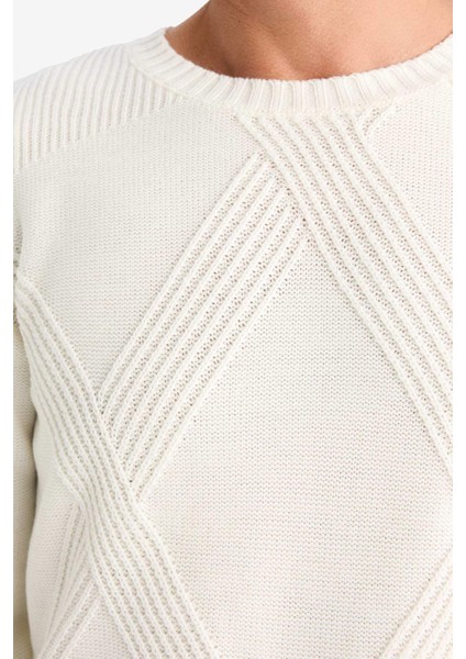 Standart Fit Bisiklet Yaka Triko Kazak E6990AX24WN