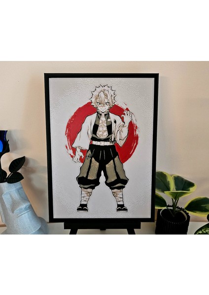 Sanemi Shinazugawa Kabartmalı Tablo