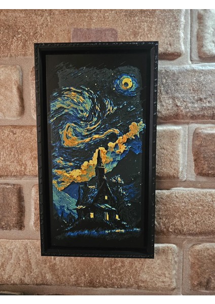 Mountain Refuge Moonlit Haven Kabartmalı Tablo fiyatları