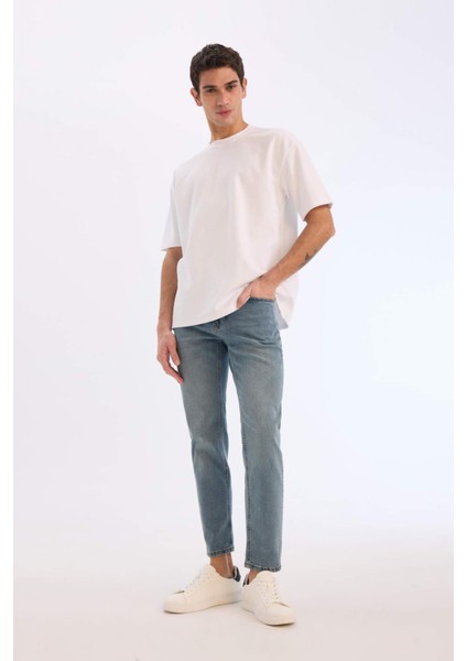 Slim Tapered Fit Dar Kalıp Normal Bel Daralan Paça Jean Pantolon E7108AX25SP