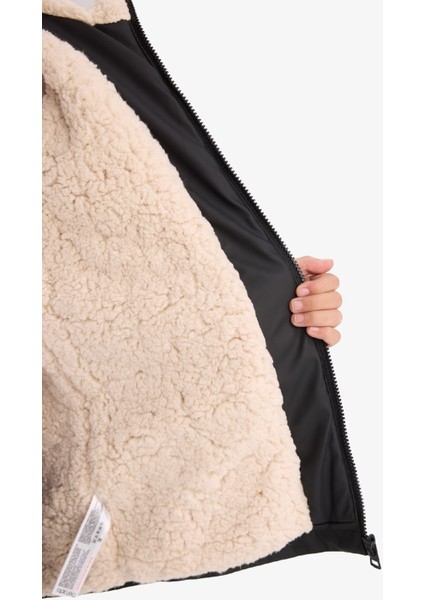 Kız Çocuk Su Geçirmez Kapüşonlu Fermuarlı Yağmurluk C5229A825AU