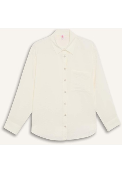 Regular Fit Plaj Gömleği-Fall in Love E1167AX25SM