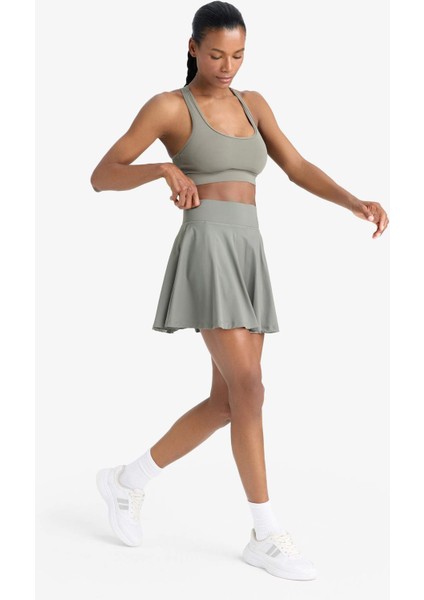 Fit İçi Taytlı Pileli Mini Etek