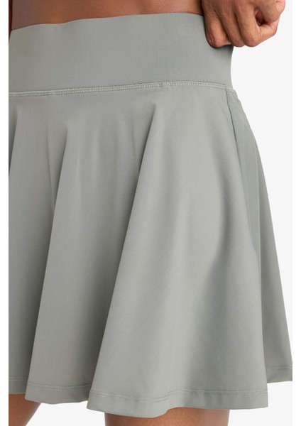 Fit İçi Taytlı Pileli Mini Etek