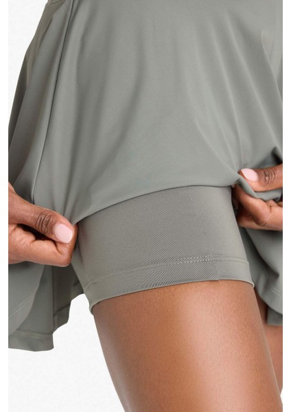 Fit İçi Taytlı Pileli Mini Etek