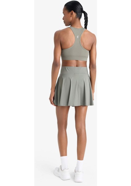 Fit İçi Taytlı Pileli Mini Etek