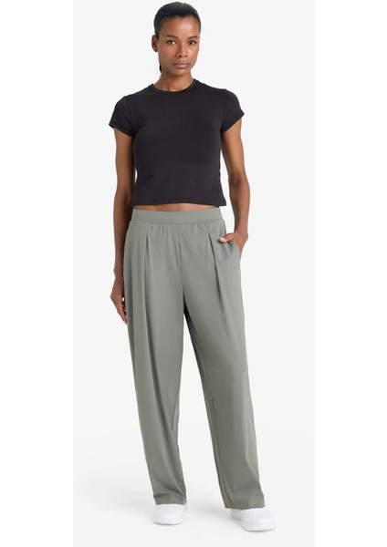 Fit Straight Fit Geniş Paça Standart Boy İnce Sporcu Pantolon E2542AX25SM