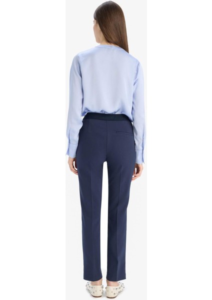 Chino Kumaş Pantolon Yüksek Bel Düz Paça E5458AX25SP