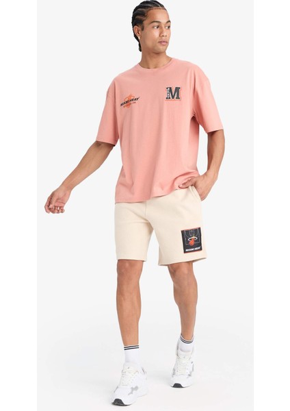 Fit NBA Miami Heat Standart Fit Kısa Paça Waffle Şort E4008AX25SM