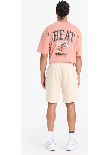 Fit NBA Miami Heat Standart Fit Kısa Paça Waffle Şort E4008AX25SM