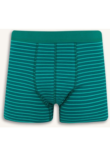 Regular Fit Çizgili 3'lü Boxer E7213AX25SM