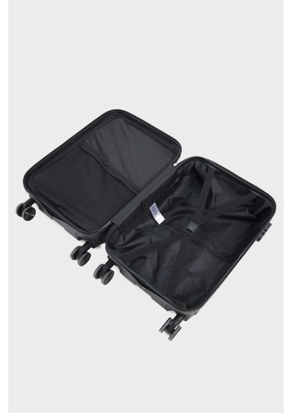 Unisex Sert Kapaklı Çekçekli Küçük Boy Valiz E7342AXNS