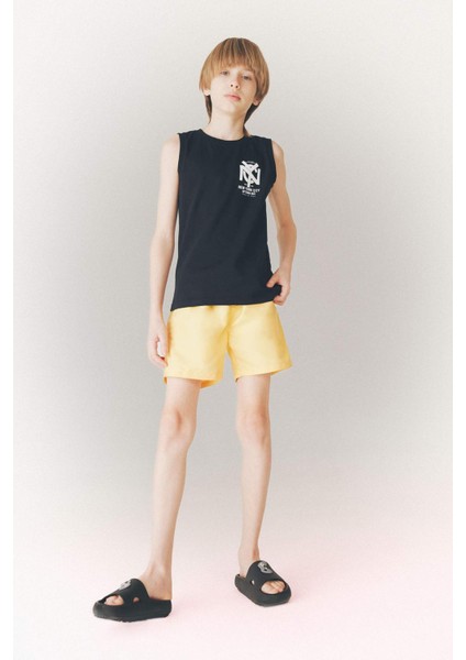 Erkek Çocuk Basic Düz Deniz Şortu B7494A825HS
