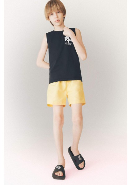 Erkek Çocuk Basic Düz Deniz Şortu B7494A825HS