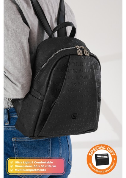 Orijinal Just Polo Collection Lüks Konfor Modeli Ayarlanabilir Askılı Çok Gözlü Şık Sırt Çantası