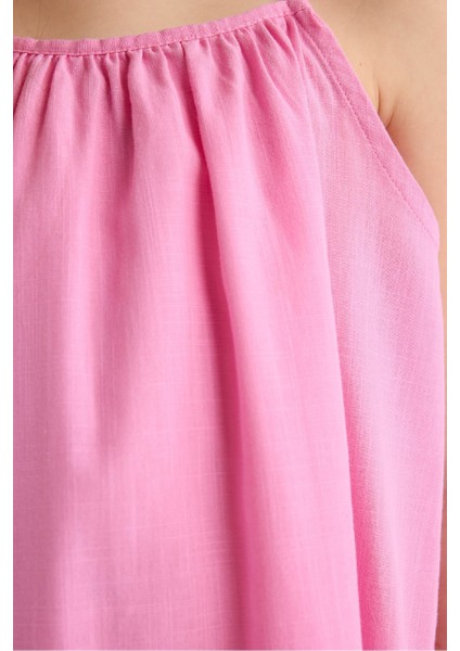 Kız Çocuk A Kesim Pamuklu Kolsuz Yazlık Elbise E5808A825HS