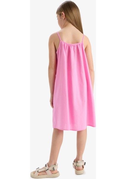 Kız Çocuk A Kesim Pamuklu Kolsuz Yazlık Elbise E5808A825HS